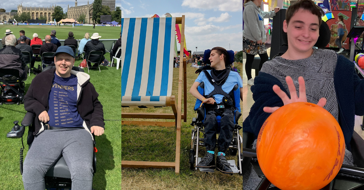 Photo collage of Foundation House residents enjoying days out