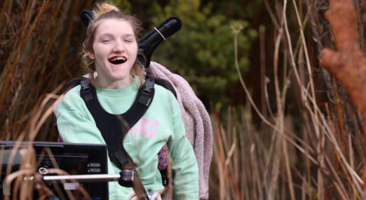 Ullenwood student Hannah smiling outside