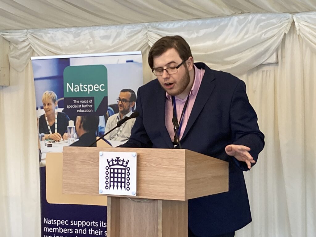Francis speaking at the launch event of the Natspec Manifesto
