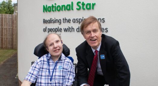 Student Sam and Minister for Social Security and Disability, Sir Stephen Timms MP